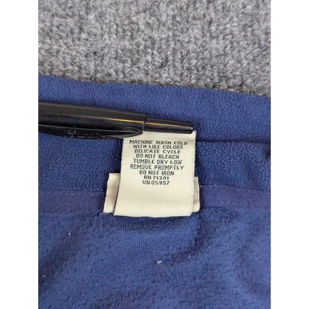 LL Bean Mens XL Tall Blue Full Zip Fleece Jacket Midweight Mock Neck DNF3